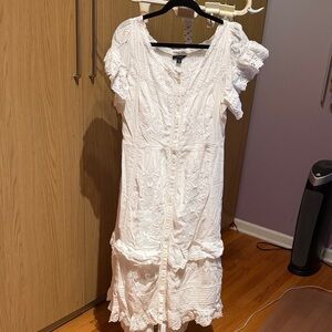 J. Crew Cream Lace Midi Dress 100% Cotton